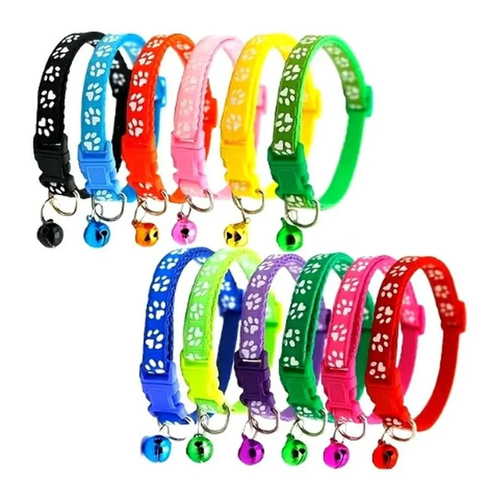 Sweet Heart Paw Print Lime Green Cat Collar with Bell and Toys Gift Package - Picture 3 of 10